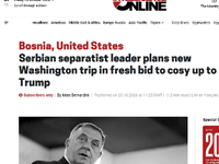 Dodik priprema novu posjetu SAD-u, raste pritisak na Trumpove saradnike koji lobiraju za njega