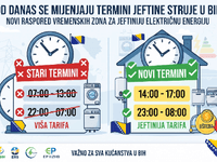 Od danas se mijenjaju termini jeftine struje u BiH
