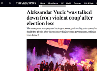The Times: Vučić navodno pripremao nasilno zadržavanje vlasti, pa odustao nakon poziva iz Evrope