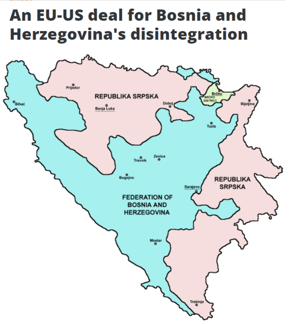 Sporazum EU i SAD za raspad Bosne i Hercegovine - slika 1
