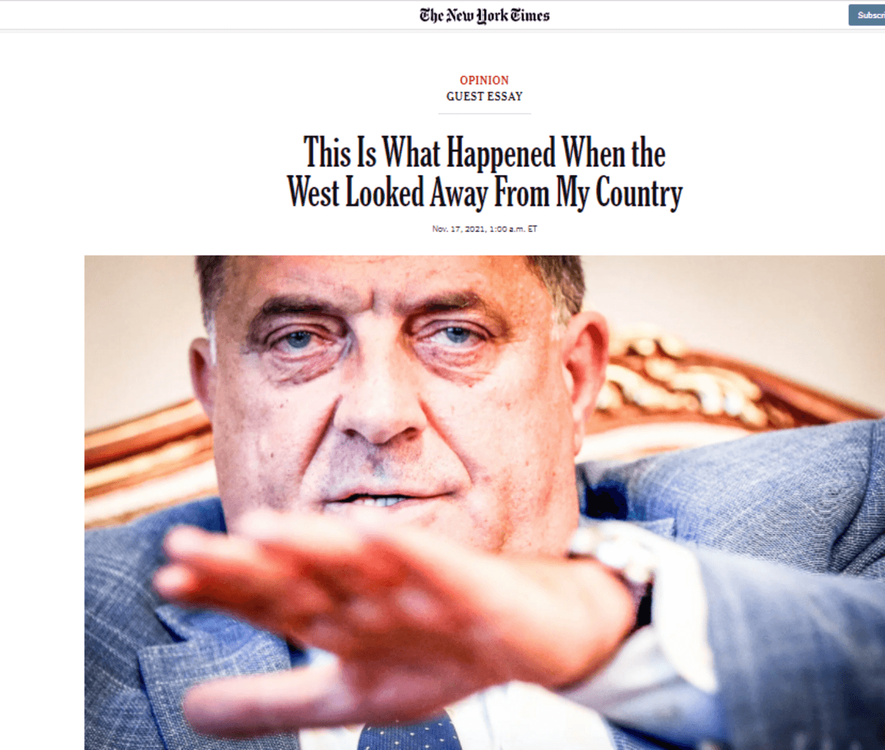 New York Times: Upaljen je fitilj na balkanskom buretu baruta - slika 1