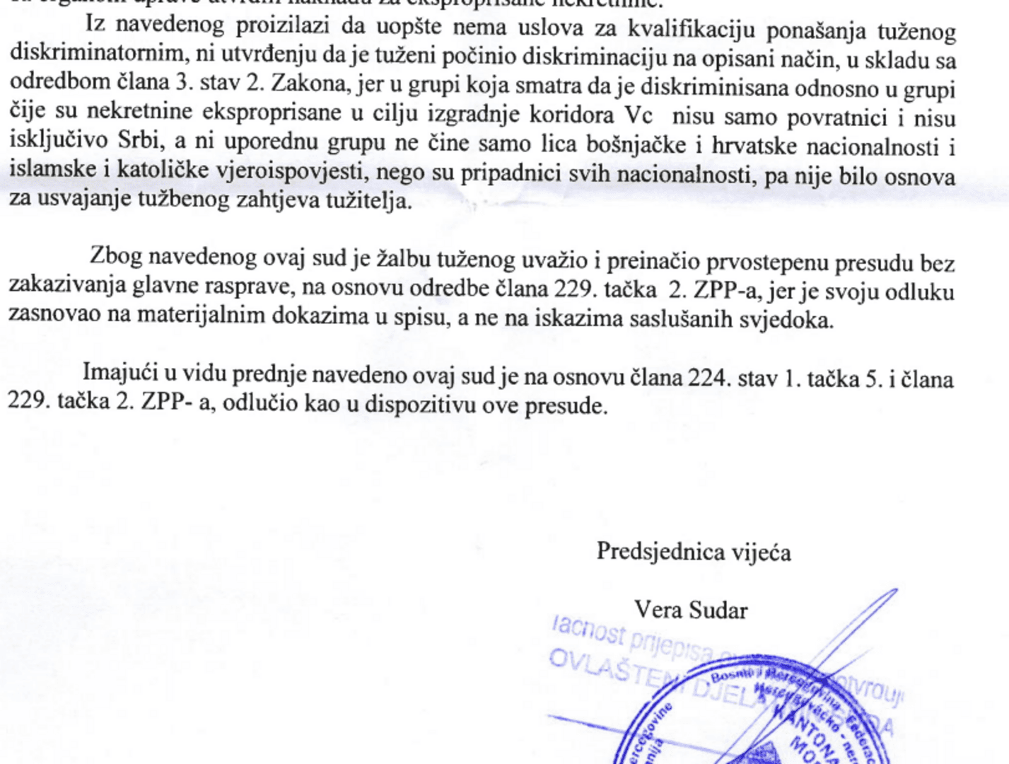 JP Autoceste nije diskriminirao Lidiju Berberović i druge - slika 1