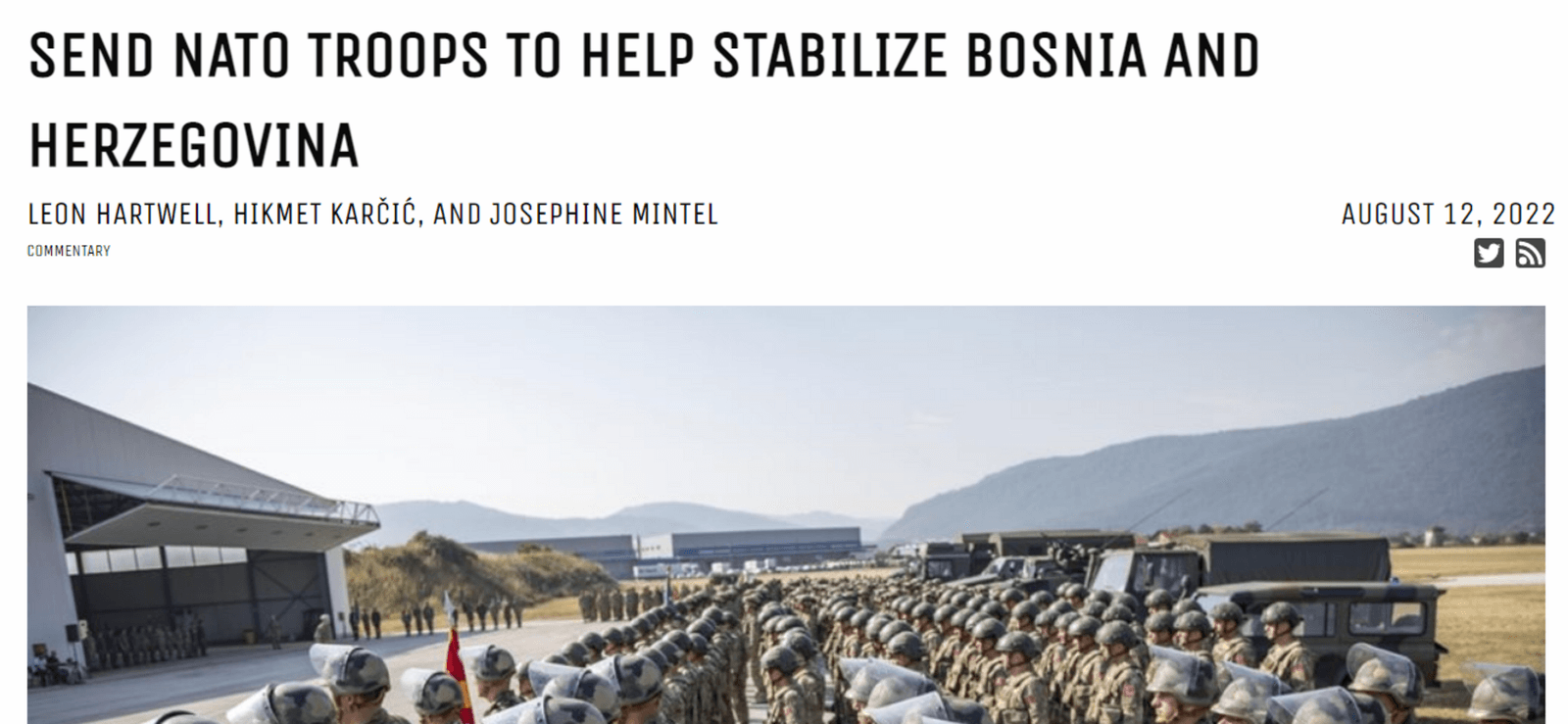 War on Rocks: Pošaljite NATO trupe da stabiliziraju Bosnu i Hercegovinu! - slika 1