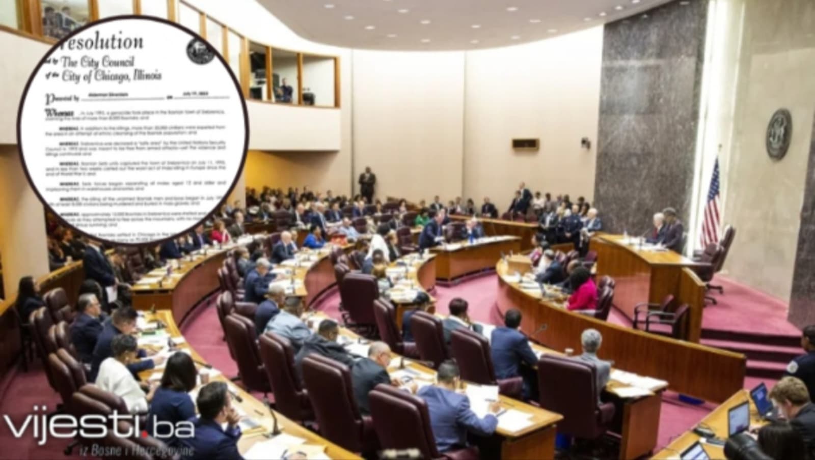 Skupština Čikaga jednoglasno usvojila rezoluciju o genocidu u Srebrenici - slika 1
