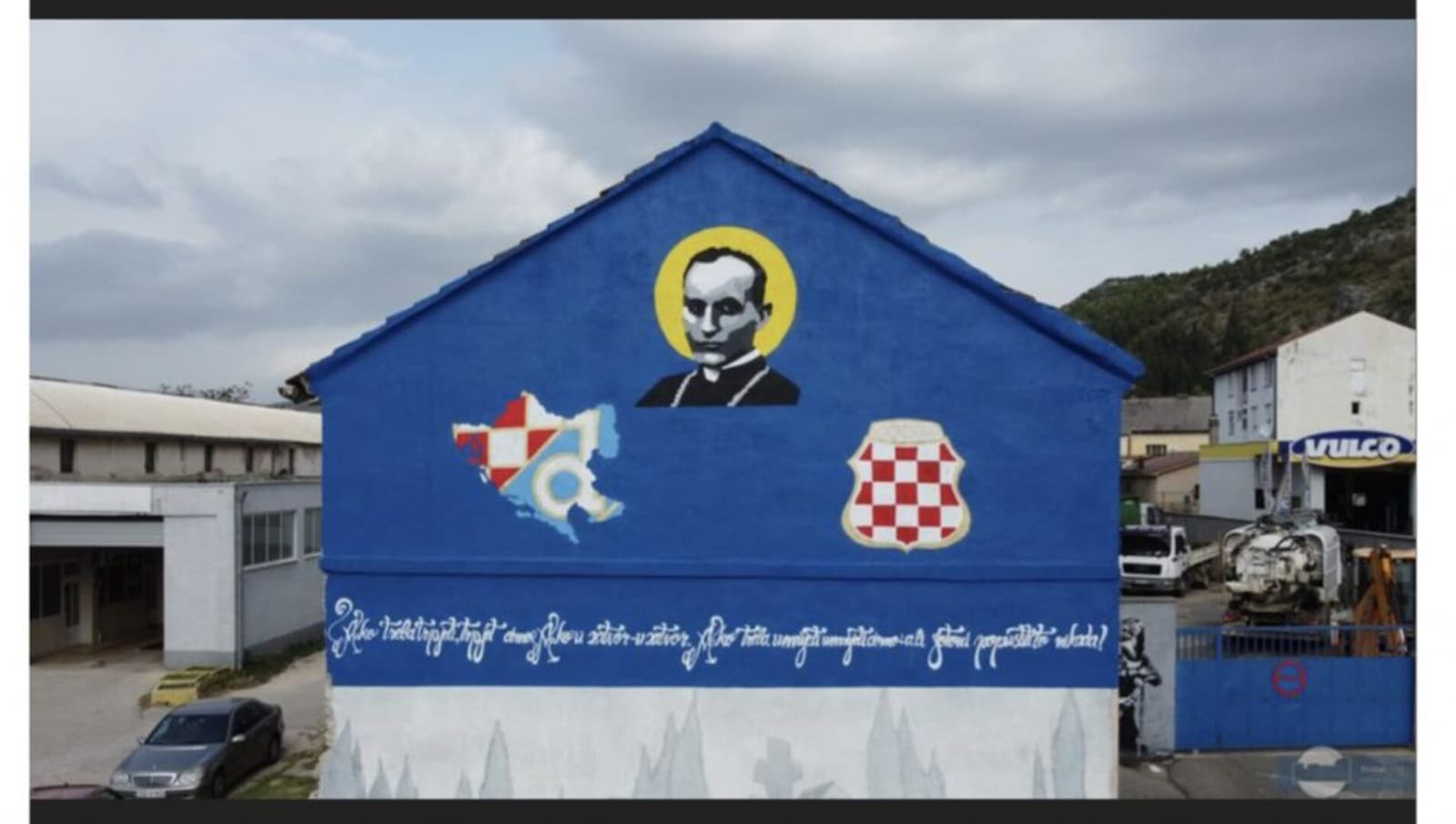 U Stocu osvanuo mural sa granicama fašističke tvorevine NDH - slika 1