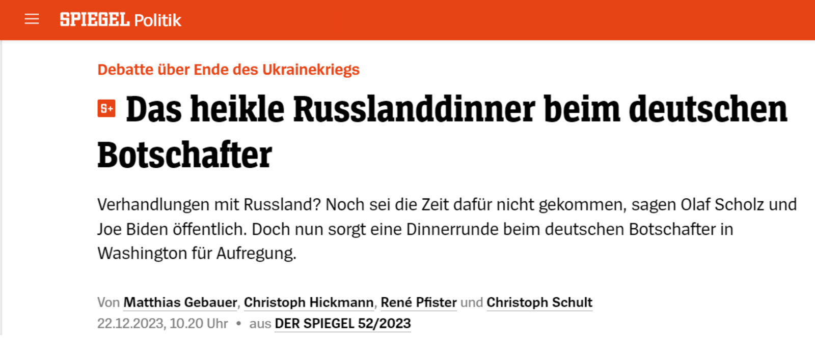 Der Spiegel: Schmidtova tajna ruska večera u njemačkoj ambasadi u SAD - slika 1