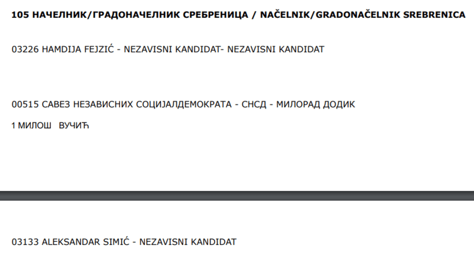 U utrci za načelnika Srebrenice tri kandidata - slika 1