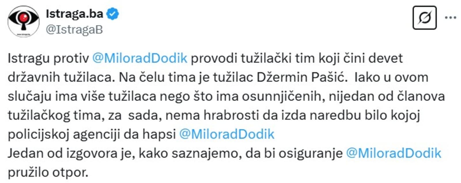 Devet tužilaca istražuje Dodika. Nijedan ga ne smije uhapsiti - slika 1